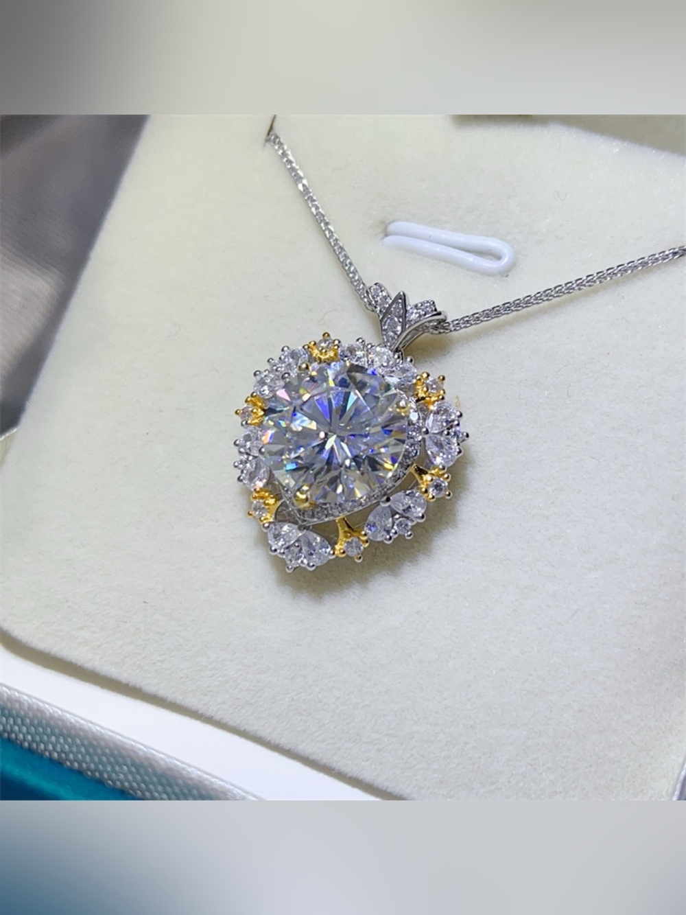 5 Carat Moissanite 925 Sterling Silver Necklace